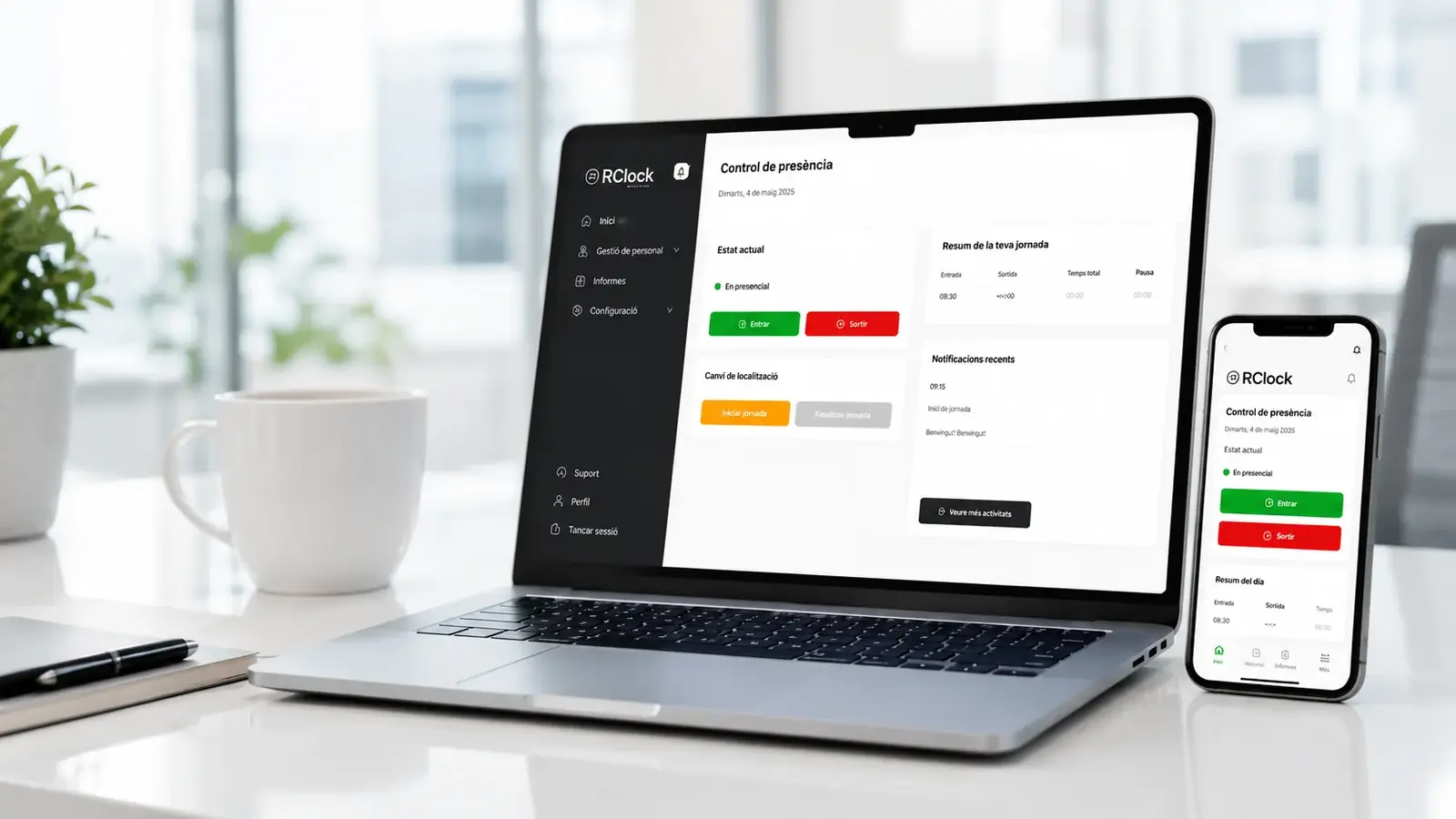 RClock i software empresarial de R-Systems Girona