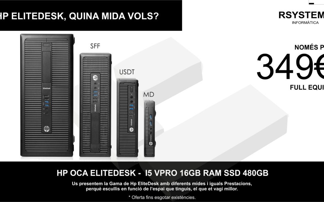 HP ELITEDESK, QUINA MIDA VOLS?