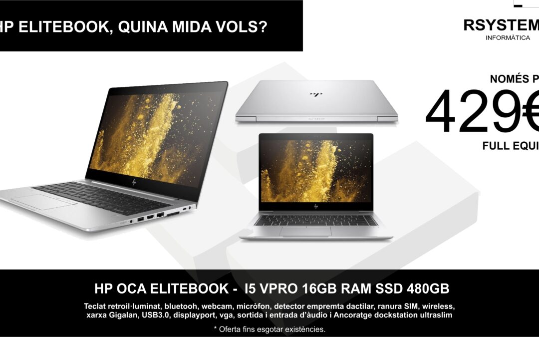 HP OCA ELITEBOOK, QUINA MIDA VOLS?